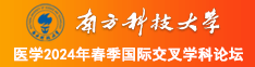 狂操小骚逼视频南方科技大学医学2024年春季国际交叉学科论坛